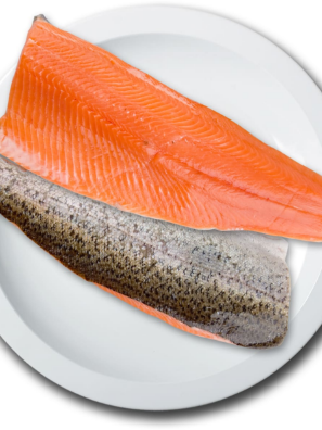 Trucha arcoiris fileteada